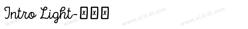 Intro Light字体转换